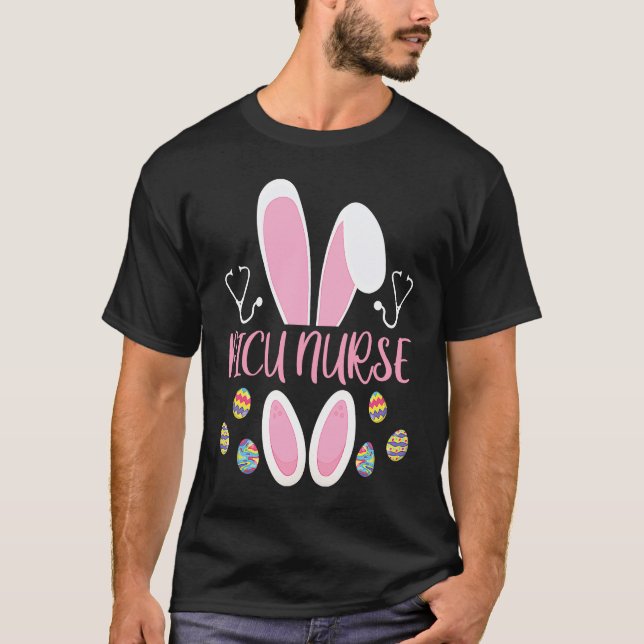 Easter Egg Hunting Rabbit Rn Easter Day Bunny PICU T-Shirt (Vorderseite)