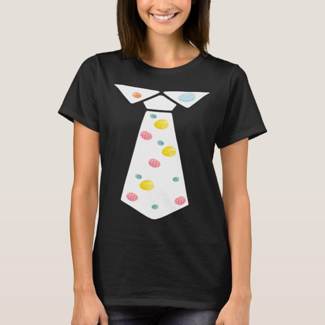 Easter Egg Neck Tie Cool Easter Celebration Costum T-Shirt (Vorderseite)
