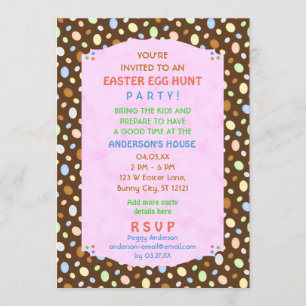 Easter Egg Party Elegantes Retro Banner Einladung