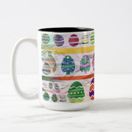 EASTER EGG PATTERNS ZWEIFARBIGE TASSE