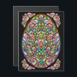 Easter Egg Psychedelic Design Magnetkarte<br><div class="desc">Easter Egg created with Psychedelic Decorative Elements,  like multicolored drops and circles,  all assembled to compose a Psychedelic Pattern matching the shape of the Egg. Vector Graphic Art Copyright BluedarkArt TheChameleonArt</div>