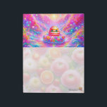 Easter Egg Rafting in Paradise Notizblock<br><div class="desc">This happy Easter Egg is living his best life on a flower raft in a magical valley.
This design is optimized for a standard notepad. Please contact me if you would like to put it on a different size notepad, or another product!</div>