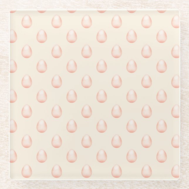 Easter Egg Style Elegantes Print Muster Glasuntersetzer (Vorderseite)
