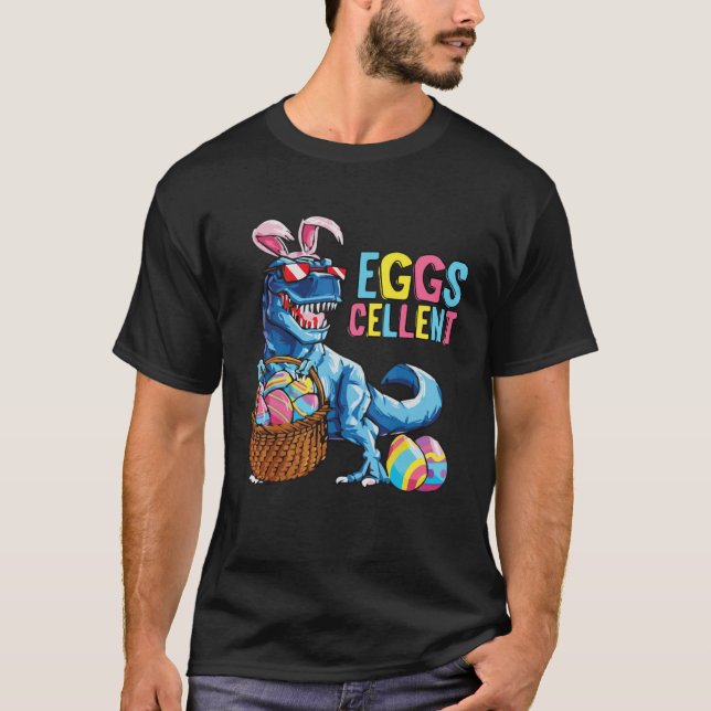 Easter Eggs Cellent Dinosaur Bunny rex Boys Girls  T-Shirt (Vorderseite)