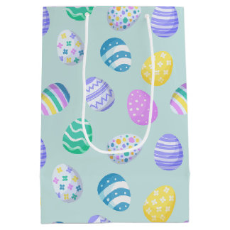 Easter Eggs Colorful Pattern Mittlere Geschenktüte