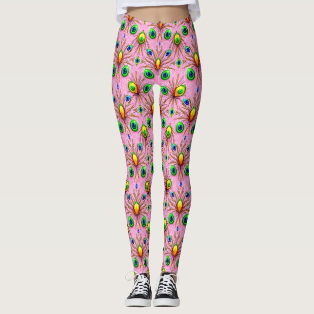 EASTER EGGS ~ Green Yellow 3D ~  Leggings (Vorderseite)