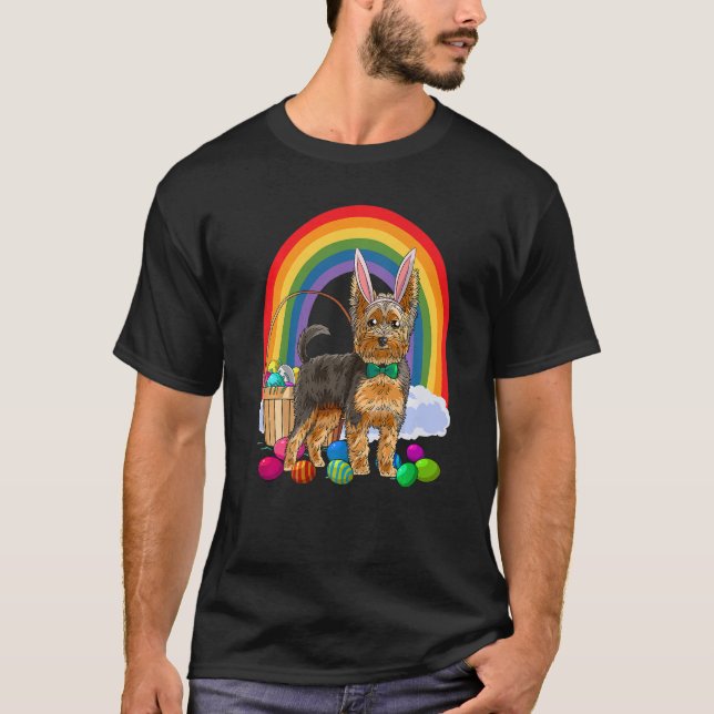 Easter Eggs Yorkshire Terrier Bunny Yorkie Dog Pre T-Shirt (Vorderseite)