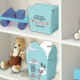 Easter Favor Box Retro Flower Power Bunny Geschenkschachtel