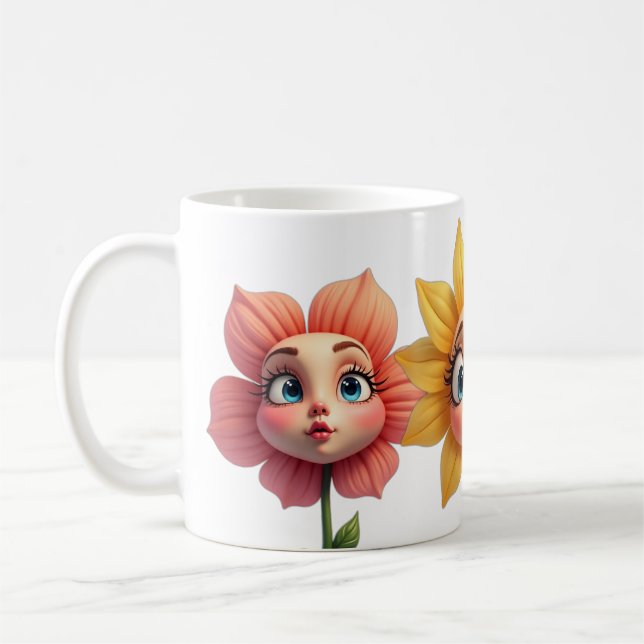 EASTER Frühlingsblumen Neues Geschenk für sie Kaffeetasse (Links)