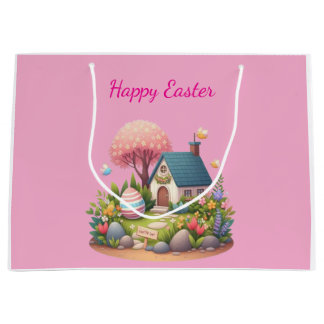 Easter Gift Bag – Bunny & Egg Spring Party Favor Große Geschenktüte