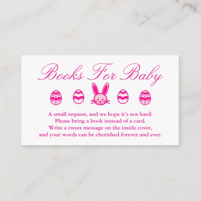 Easter Girl Babydusche Bücher für Babykarten Begleitkarte (Vorderseite)