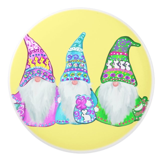 EASTER GNOMES KERAMIKKNAUF (Vorderseite)