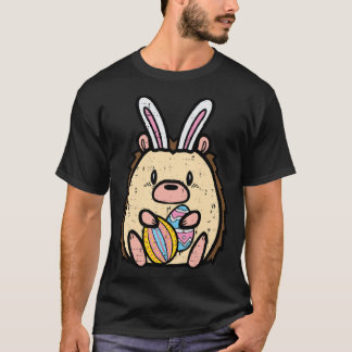Easter Hedgehog Bunny Cute Egg Hunt Boys Girls Kid T-Shirt