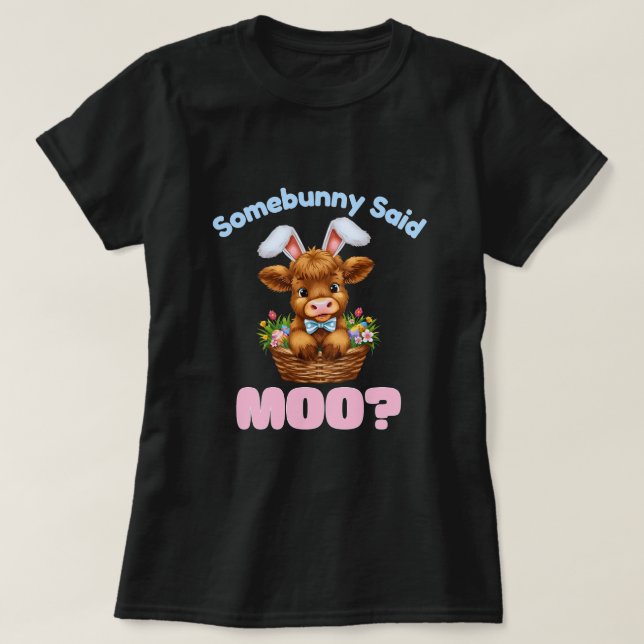 Easter Highland Cow  T-Shirt (Design vorne)