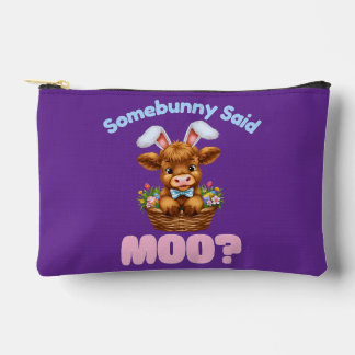 Easter Highland Cow  Zubehörtasche