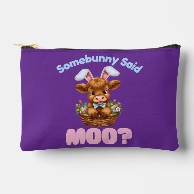 Easter Highland Cow  Zubehörtasche (Vorderseite)