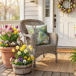 Easter Holiday Rabbit Nature Kissen