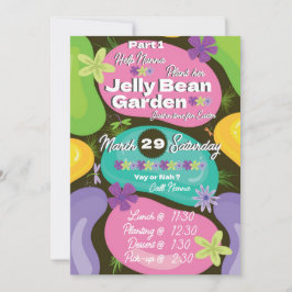 Easter Invitation Jelly Bean Garden Party Einladung