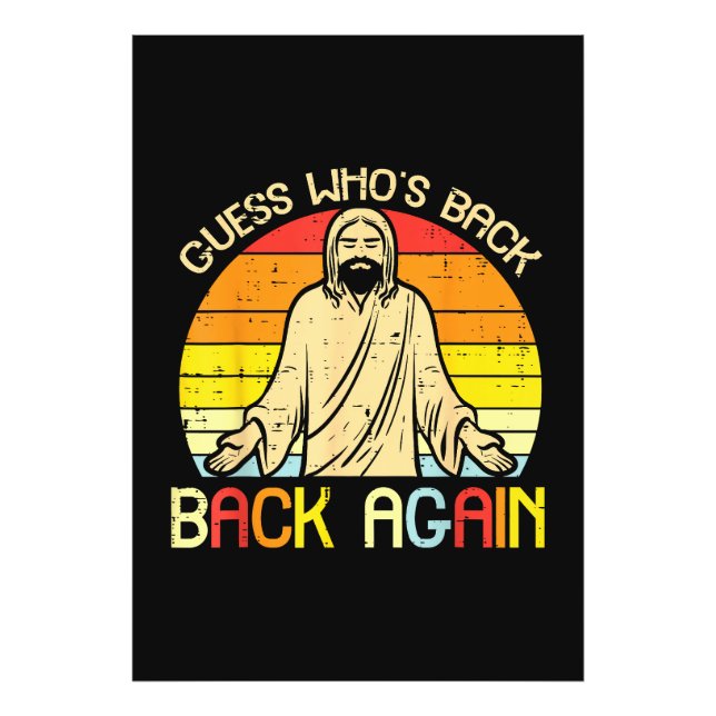 Easter Jesus Guess Whos Back Religious Christian Fotodruck (Vorne)