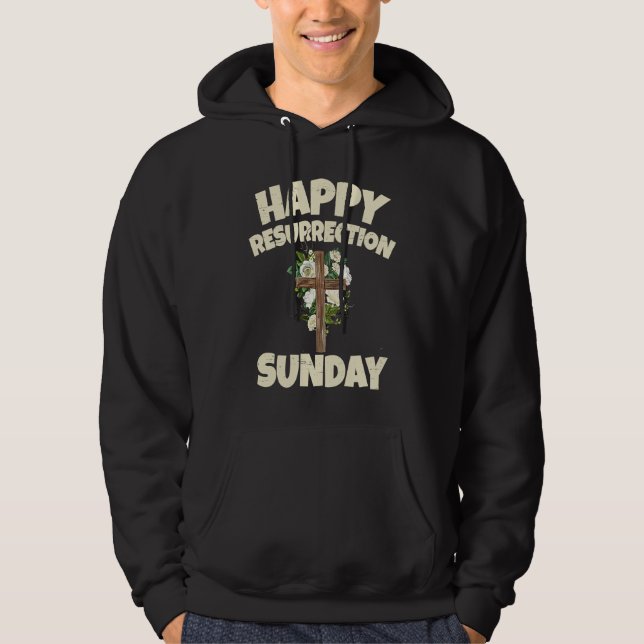 Easter Jesus Happy Resurrection Sunday Egg Rabbit  Hoodie (Vorderseite)
