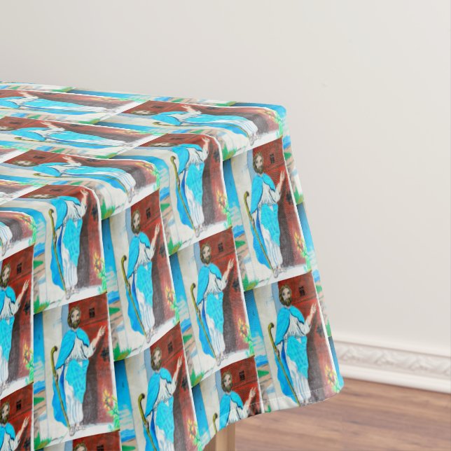 EASTER JESUS KNOCKS TISCHDECKE (Beispiel)