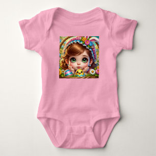EASTER JOY ~ EASTER BABY GIRL Bunny Ears ~ Strampler