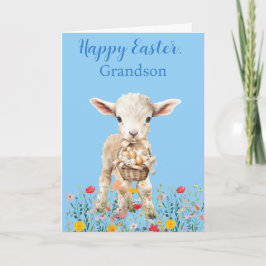 Easter Lamb & Coloring Page Folded Greeting Card  Karte