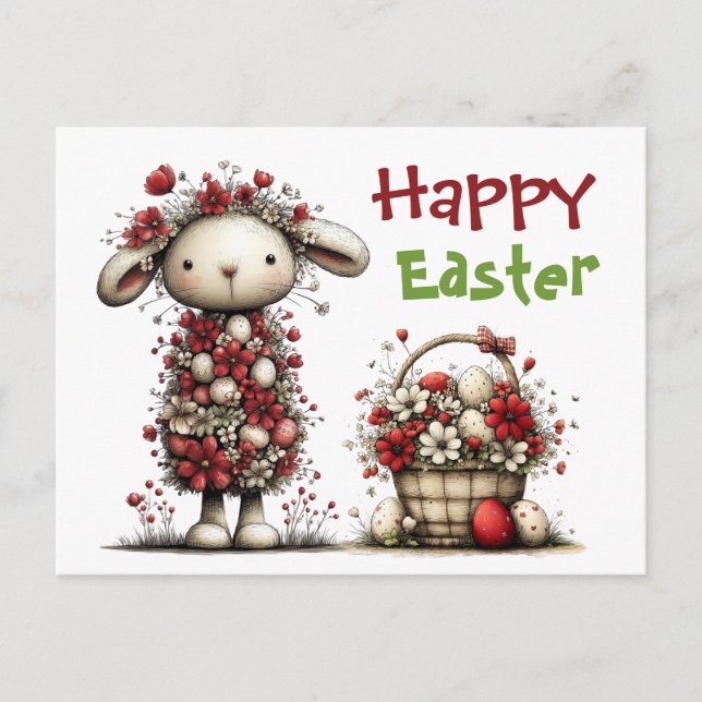 Easter Lamb  Postkarte (Vorderseite)