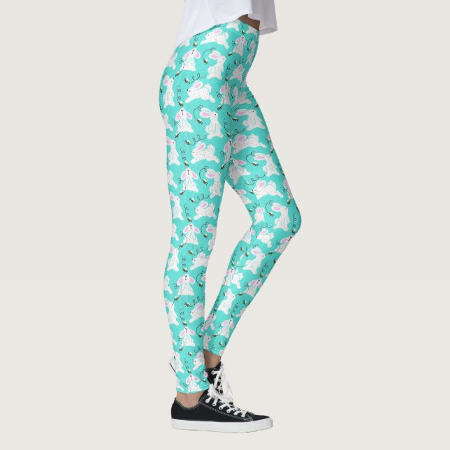 EASTER Leggings Bunny Egg Yoga Pants Frauen Mädche (Rechts)