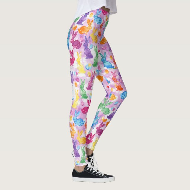 EASTER Leggings Bunny Egg Yoga Pants Frauen Mädche (Rechts)