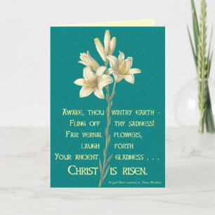 Easter Lily with Blackburne quote Easter Card Feiertagskarte