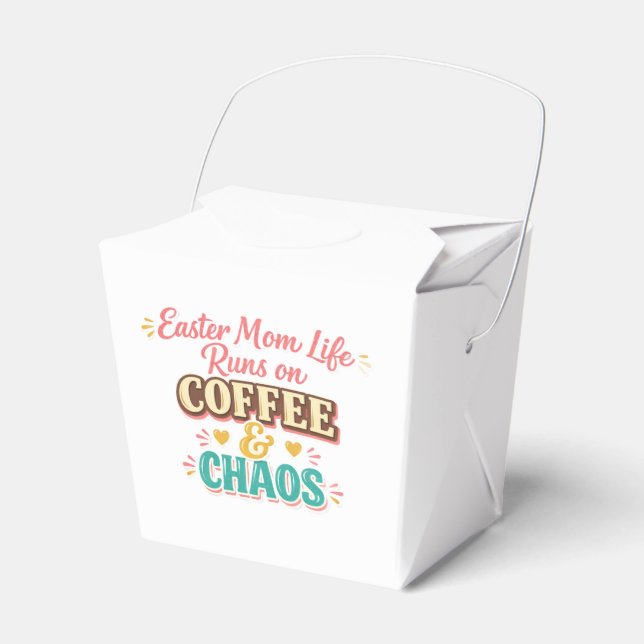 Easter Mom Runs on Coffee & Chaos – Funny Mom Geschenkschachtel (Vorderseite)