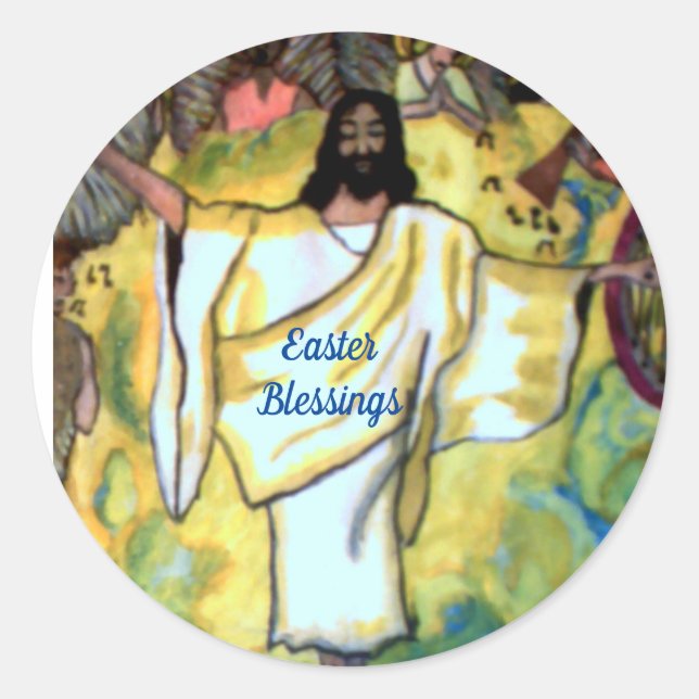 EASTER MORNING JESUS ROSE Aufkleber (Vorderseite)