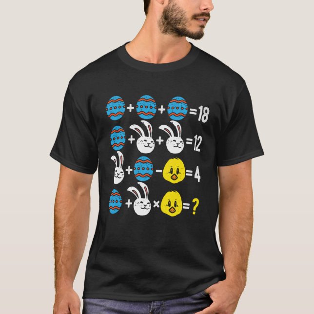 Easter Order of Operations Quiz Math Teacher easte T-Shirt (Vorderseite)