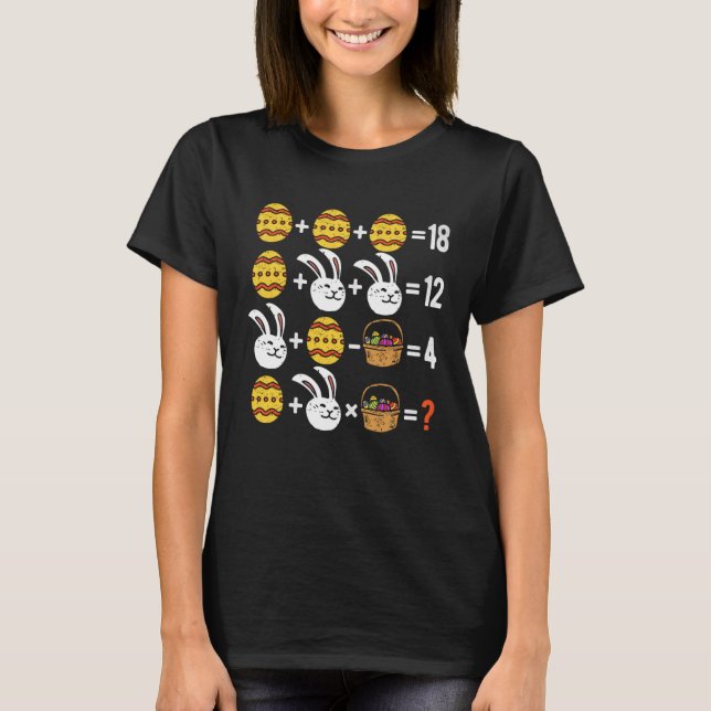Easter Order of Operations Quiz Math Teacher easte T-Shirt (Vorderseite)