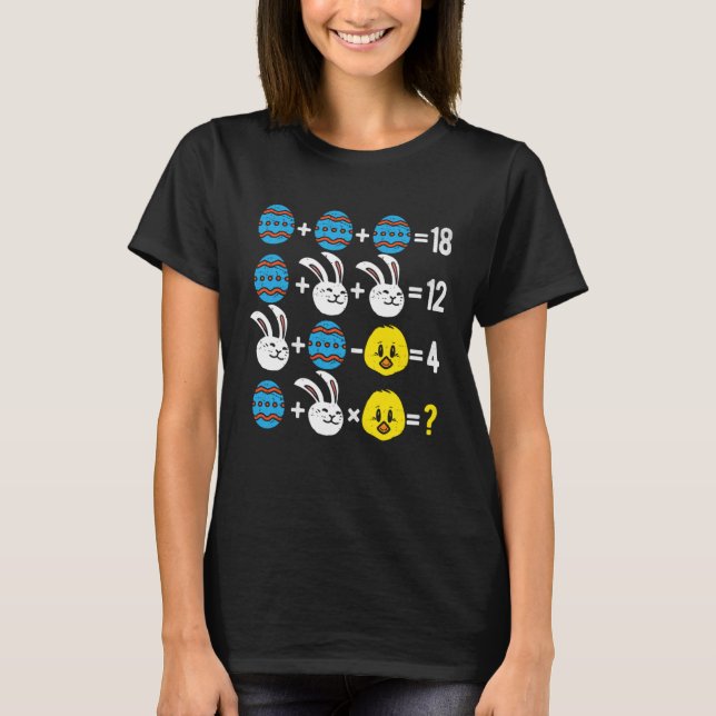 Easter Order of Operations Quiz Math Teacher easte T-Shirt (Vorderseite)
