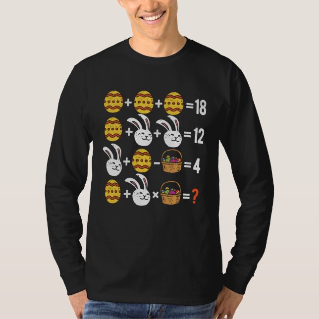 Easter Order of Operations Quiz Math Teacher easte T-Shirt (Vorderseite)