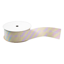 Easter Pastel Plaid Grosgrain Ribbon Ripsband