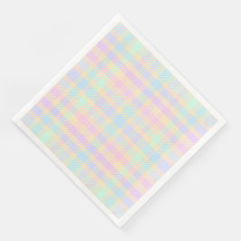 Easter Pastel Plaid Party Paper Napkins Serviette