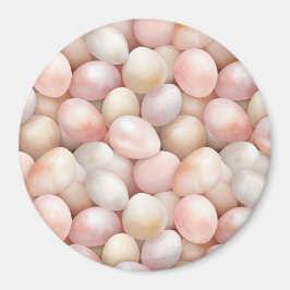 Easter Peach Pink Eggs   Magnet