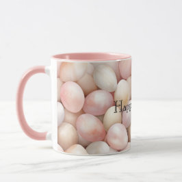 Easter Peach Pink Eggs Tasse