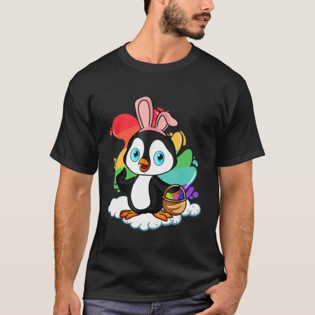 Easter Penguin Easter Hunt Eggs Bunny Penguin  Eas T-Shirt (Vorderseite)