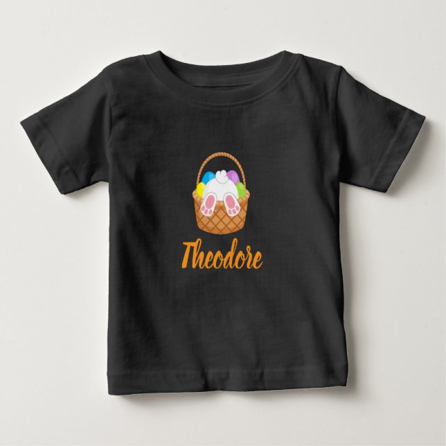 Easter Personalized Baby Fine Jersey T-Shirt (Vorderseite)