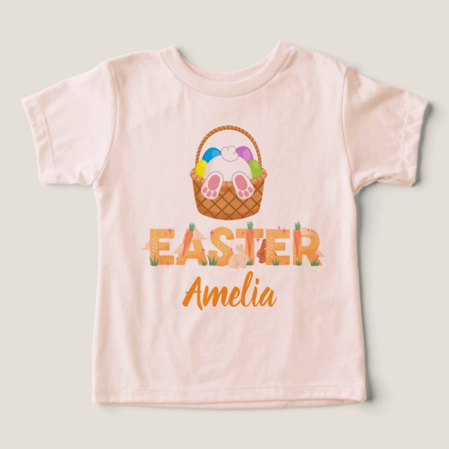 Easter Personalized Toddler T-Shirt (Design Vorderseite)
