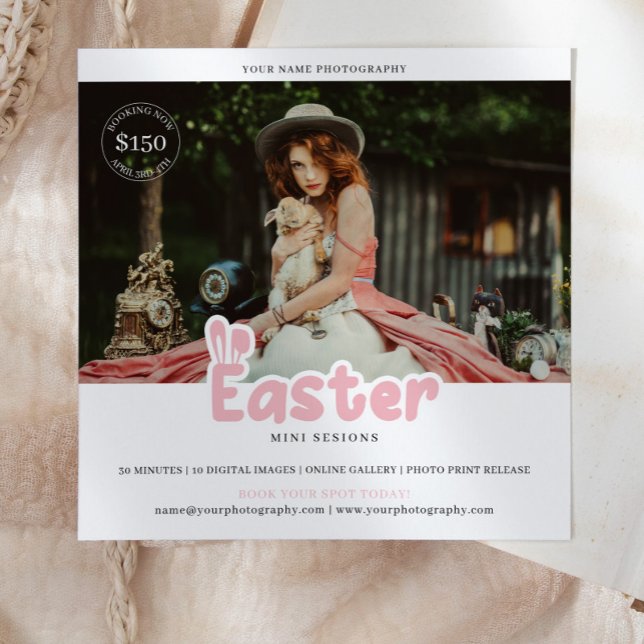 Easter Photography Mini Session Marketing Mitteilungskarte (Von Creator hochgeladen)