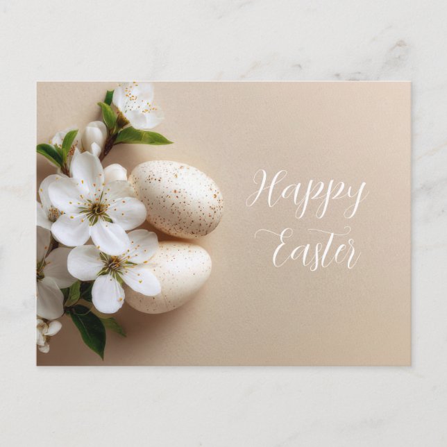 Easter Postcard with Easter Eggs Postkarte (Vorderseite)
