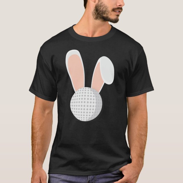 Easter Rabbit Bunny Golf Ball Golfer Funny Holiday T-Shirt (Vorderseite)