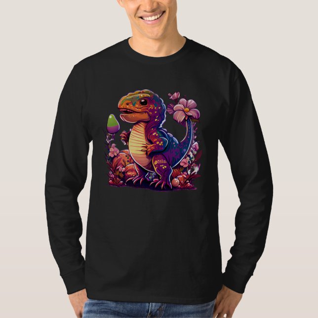 Easter ready Dinosaur with festive Rex for Boys an T-Shirt (Vorderseite)