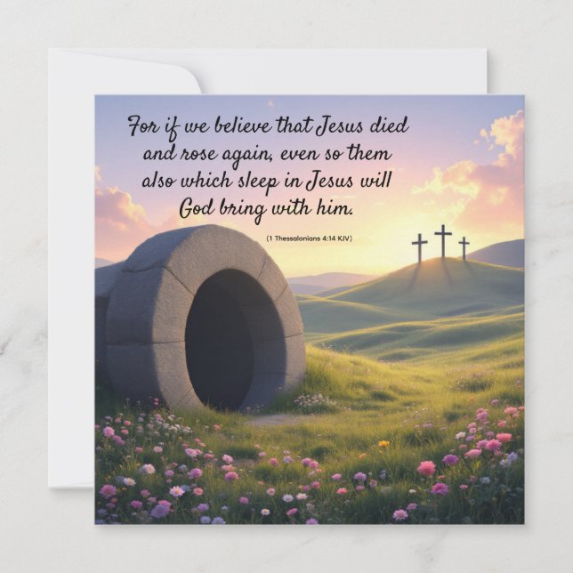 Easter Religious Holiday Card Feiertagskarte (Vorderseite)