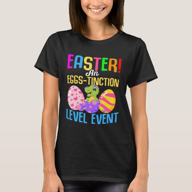 Easter rex Dino Dinosaur Easter Eggs Bunny  1 T-Shirt (Vorderseite)